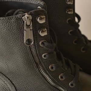 calvin klein diahne leather combat boot